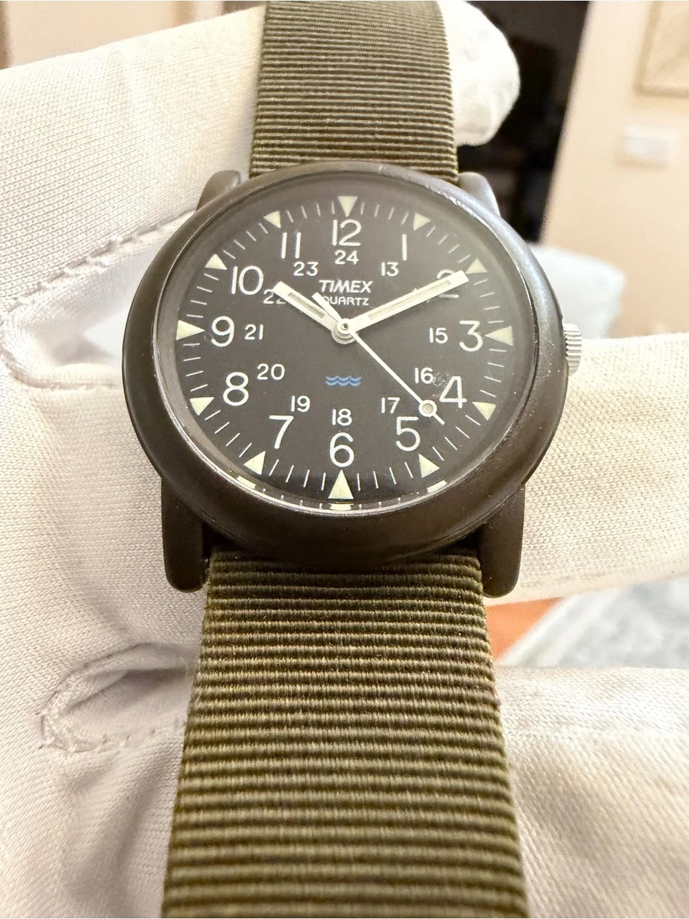 Timex Men's Olive Green Field Watch with Black Dial - Picture 4 of 9